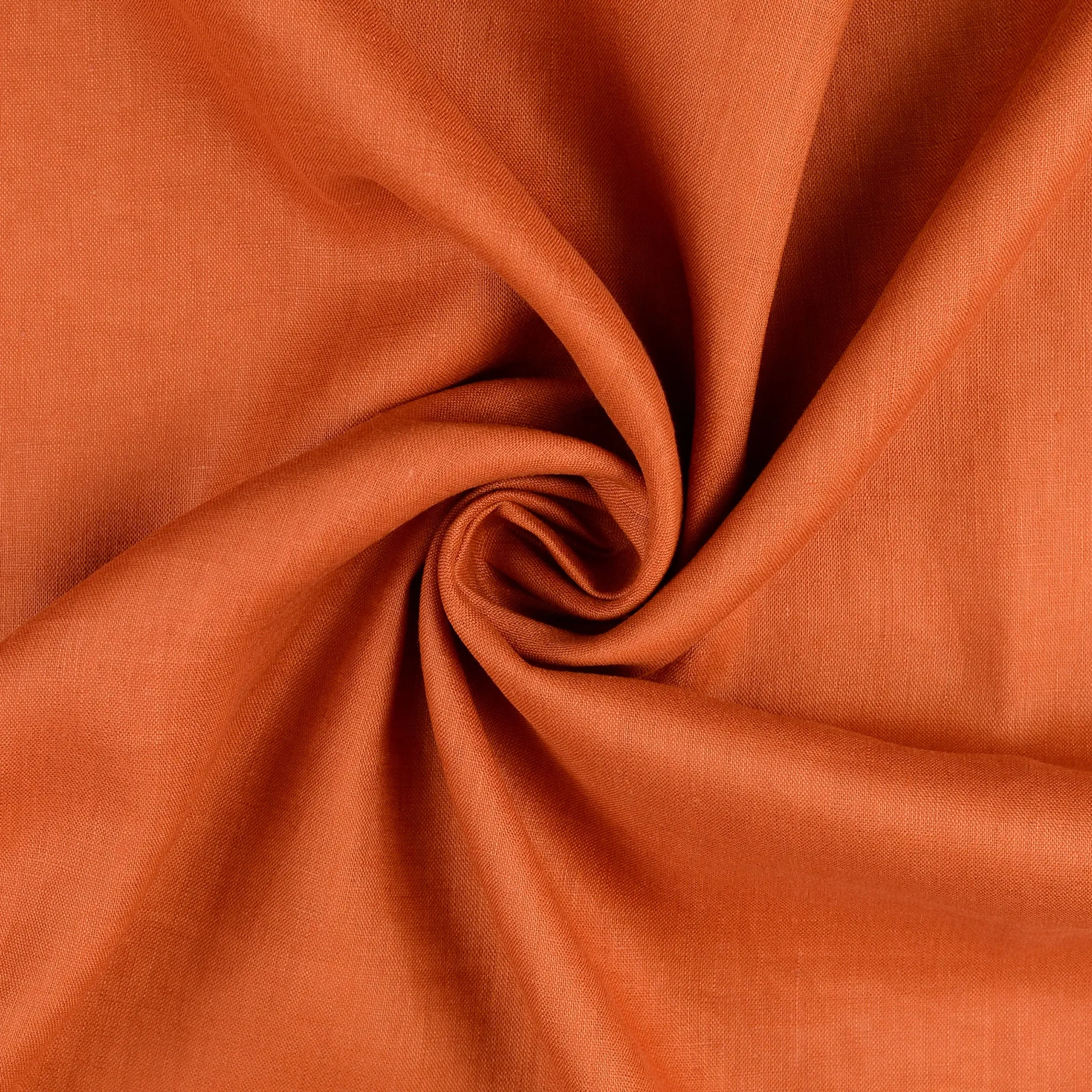REMNANT 1.86 Metres - Rust Pure Linen Fabric