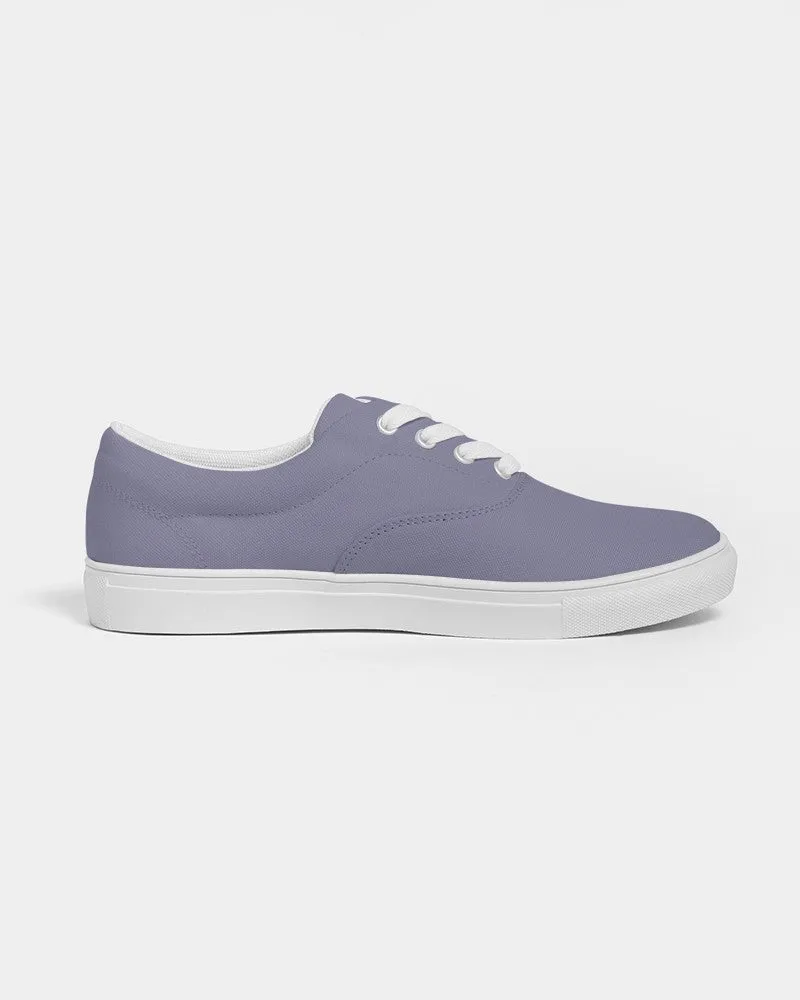 Shaded Pale Pastel Blue Gray Canvas Sneakers | Men's | C30M30Y0K30