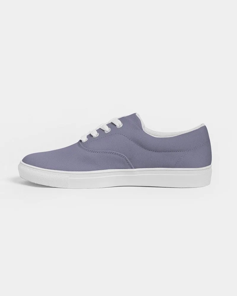 Shaded Pale Pastel Blue Gray Canvas Sneakers | Men's | C30M30Y0K30