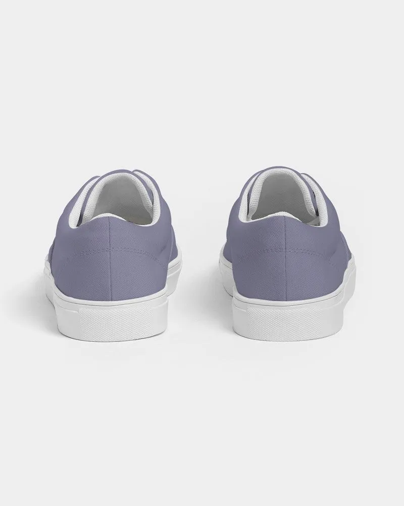 Shaded Pale Pastel Blue Gray Canvas Sneakers | Men's | C30M30Y0K30