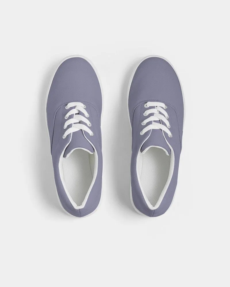 Shaded Pale Pastel Blue Gray Canvas Sneakers | Men's | C30M30Y0K30