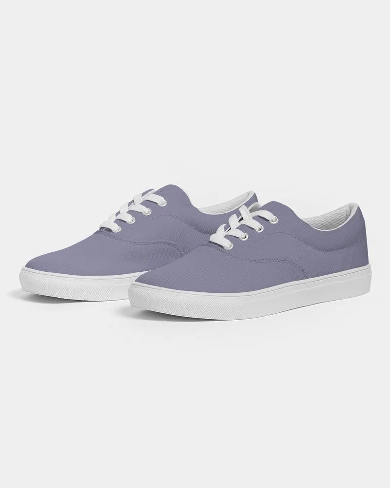 Shaded Pale Pastel Blue Gray Canvas Sneakers | Men's | C30M30Y0K30