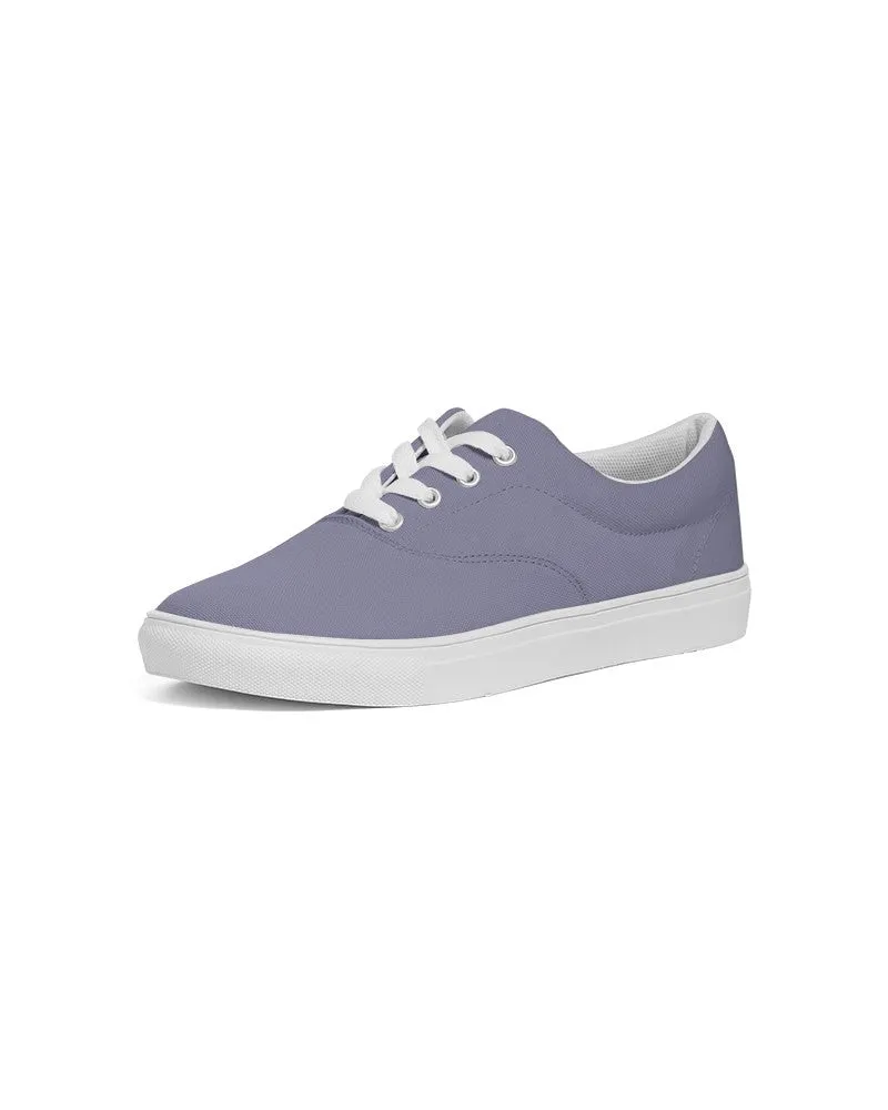 Shaded Pale Pastel Blue Gray Canvas Sneakers | Men's | C30M30Y0K30
