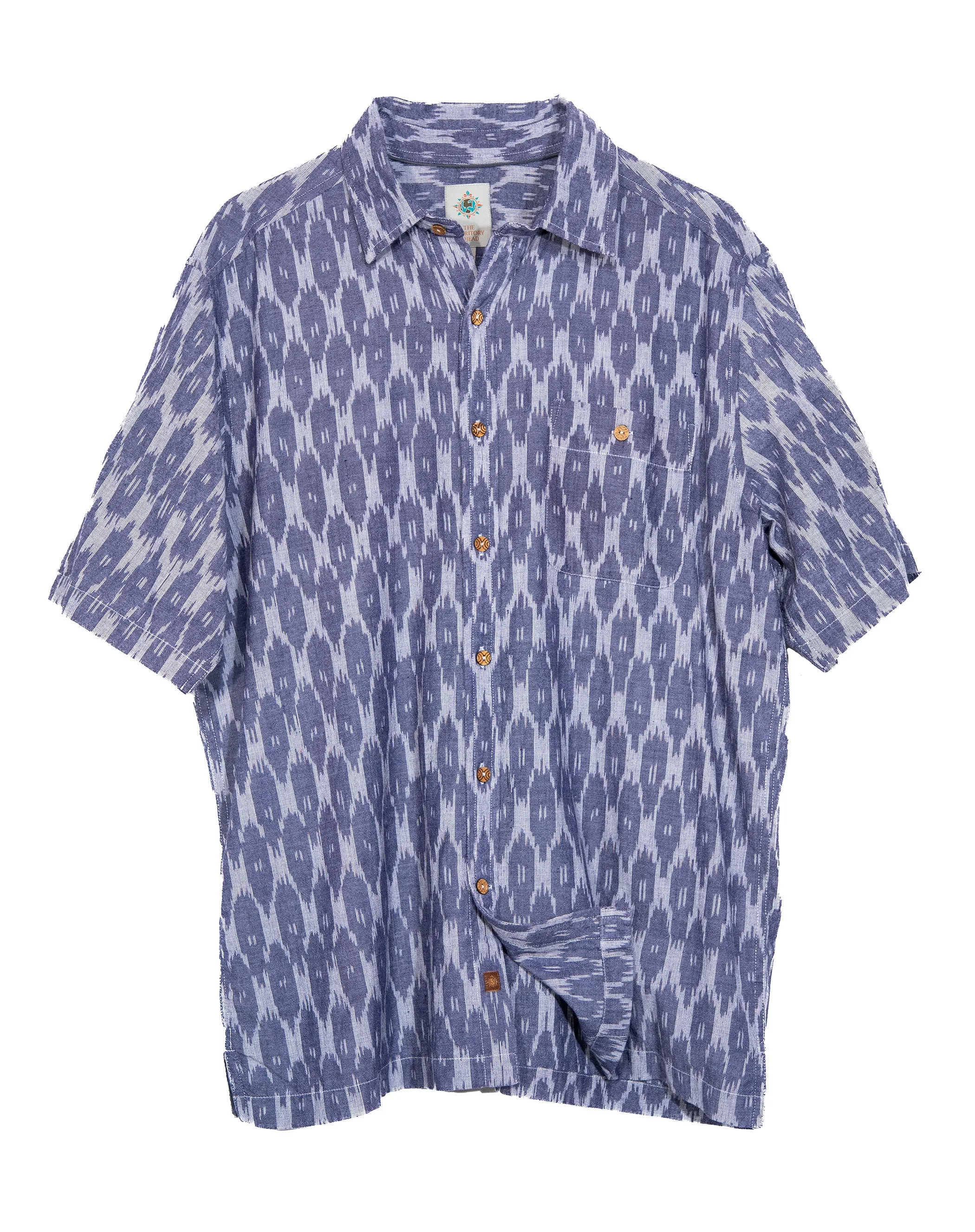 Short Sleeve Chambray Ikat Shirt - Tall