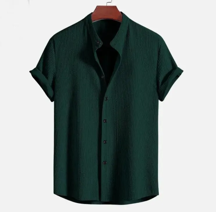 Short Sleeve Loose Shirt Top Summer Mens Clothing | men's summer shirts