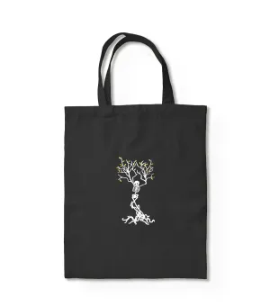 Skeleton Tree Embroidery Tote bag