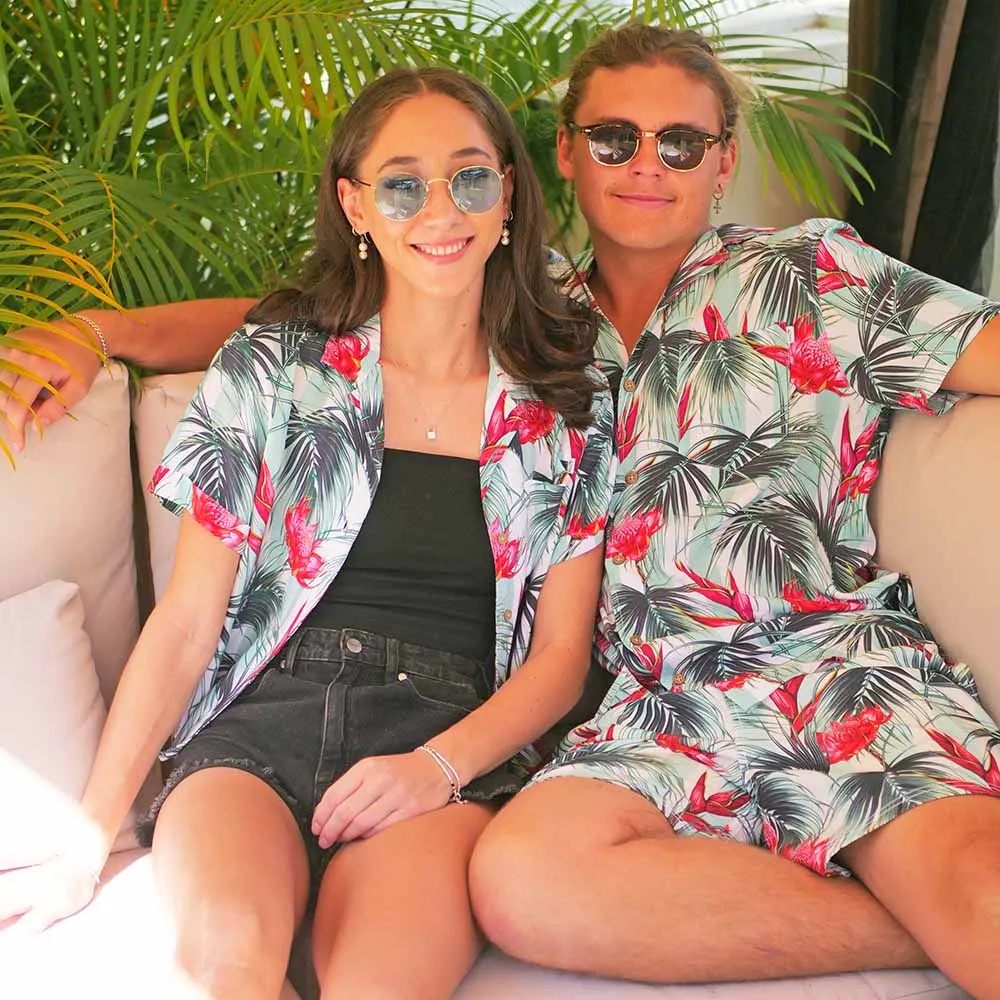 Summer Daze - Mens Hawaiian Shirt & Womens Crop Shirt