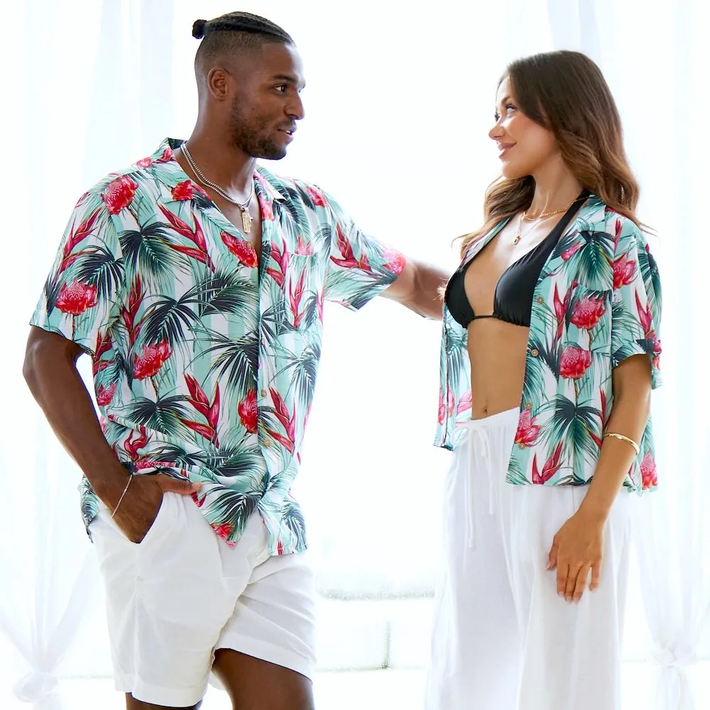 Summer Daze - Mens Hawaiian Shirt & Womens Crop Shirt