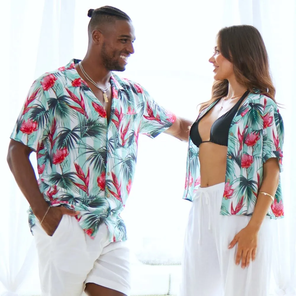 Summer Daze - Mens Hawaiian Shirt & Womens Crop Shirt