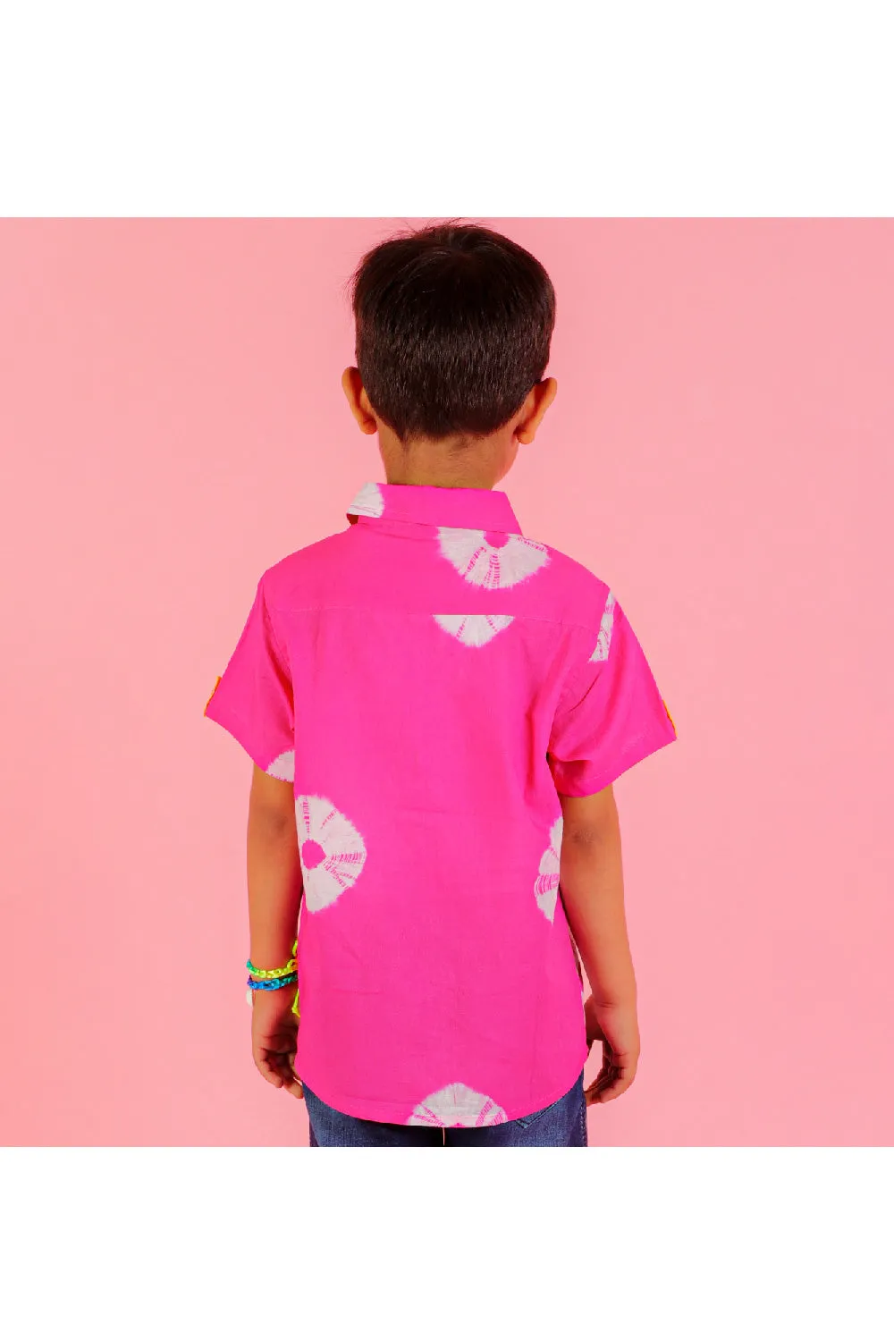 Tie And Dye Printed Cotton Shirt