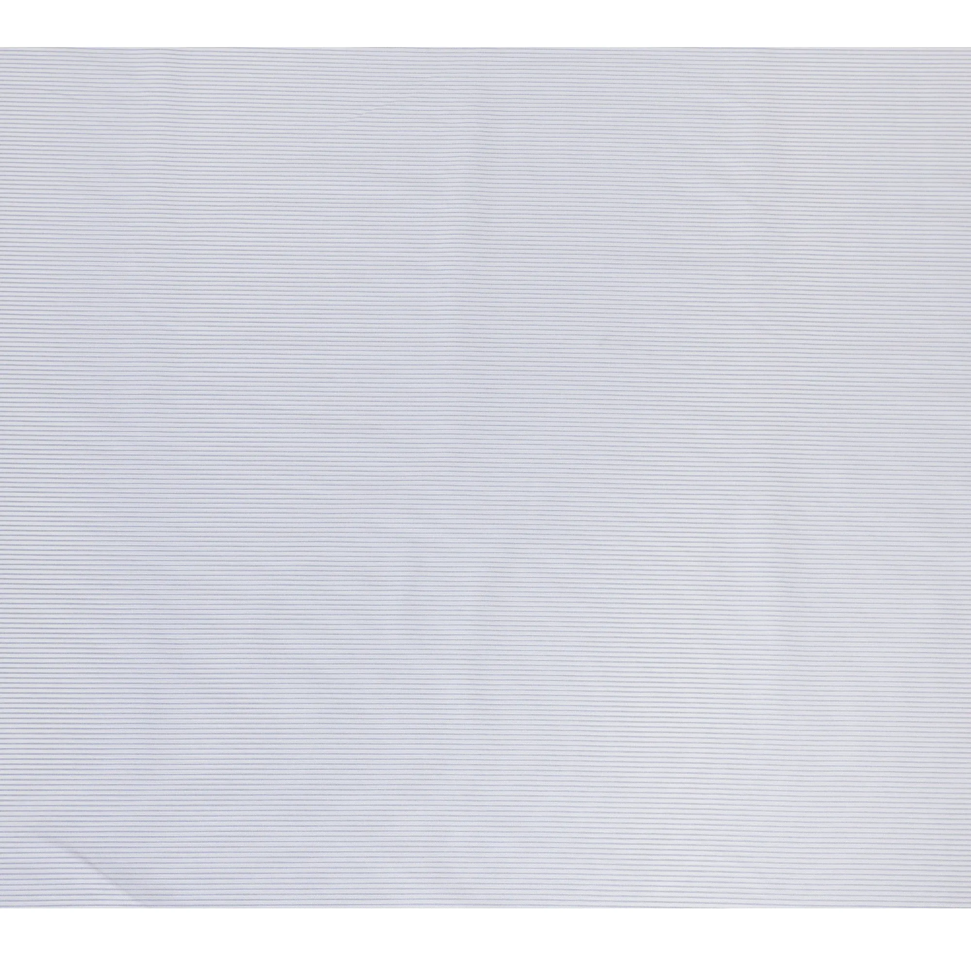 White & Light Blue Pinstripe 100% Cotton Shirting Fabric, 150 cm Width, Made in Italy-D20510