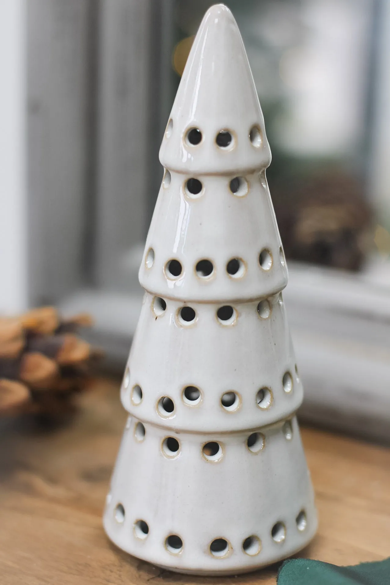 White Porcelain Spiral Christmas Tree