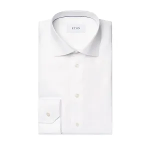 White Signature Twill Slim Fit Shirt